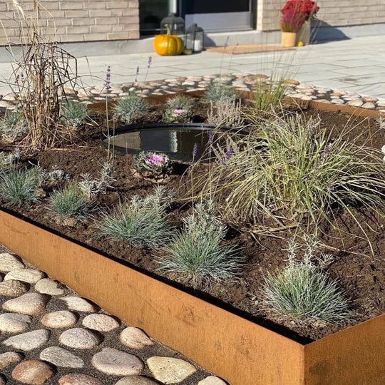 Bedkant i 2 mm cortenstål