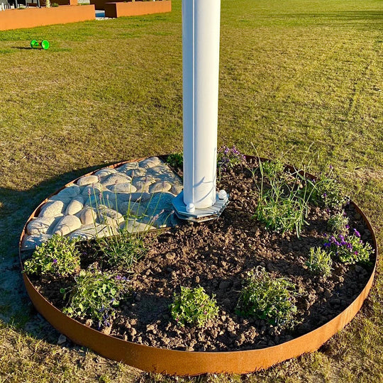 Sirkelbed i 3 mm cortenstål – standardmodell