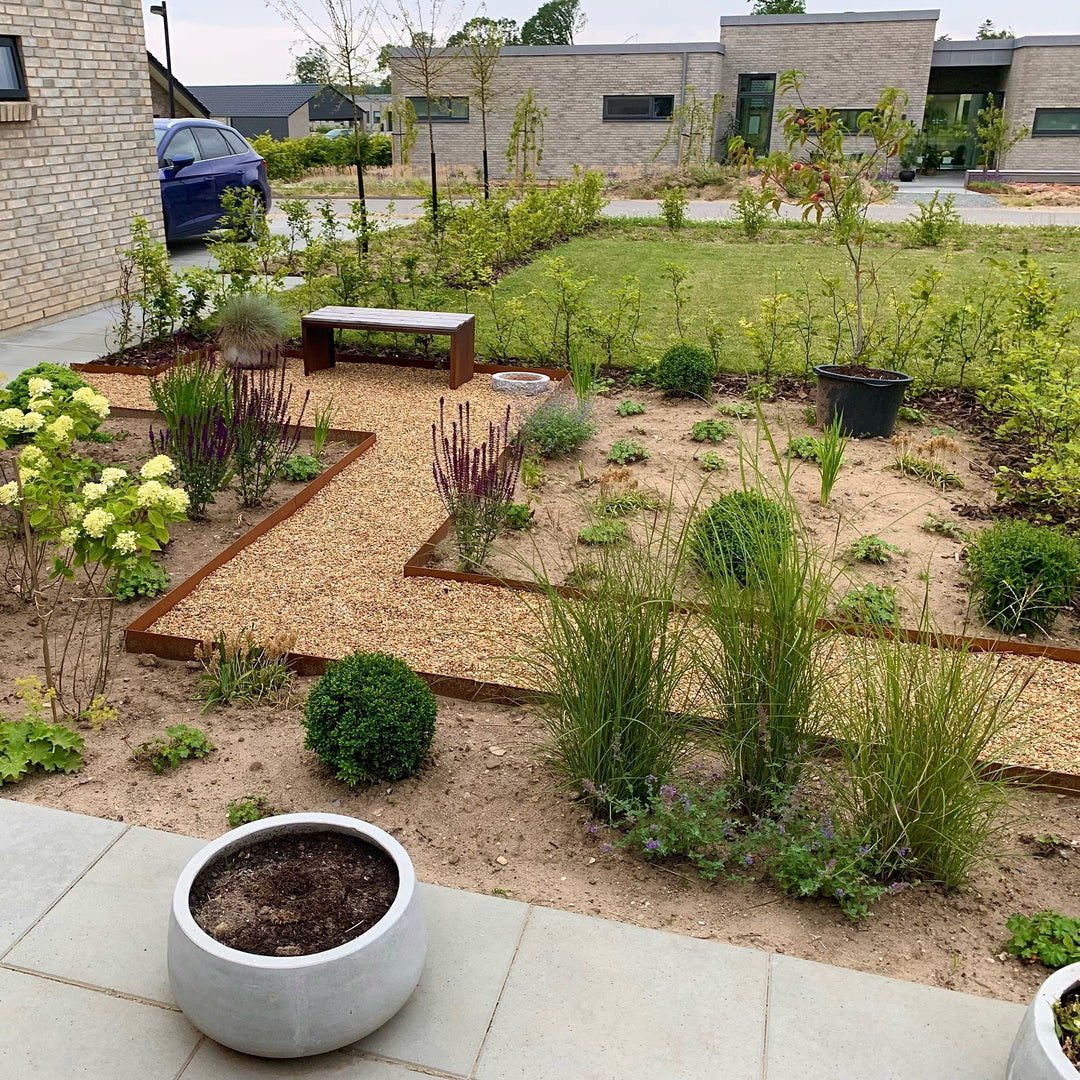 Bedkant i 3 mm cortenstål