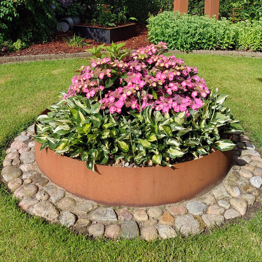 Sirkelbed i 3 mm cortenstål – standardmodell