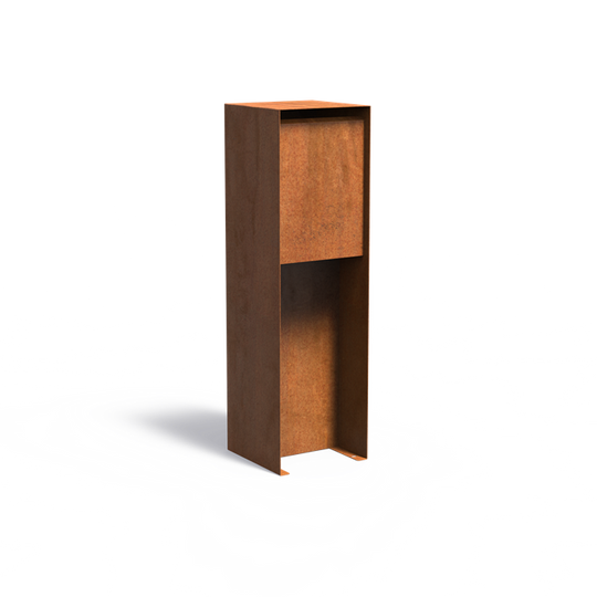 Cortenstål postkasse, design modell