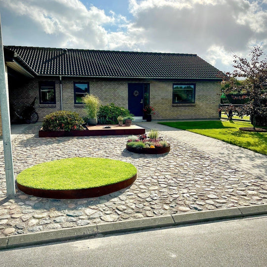 Sirkelbed i 3 mm cortenstål – standardmodell