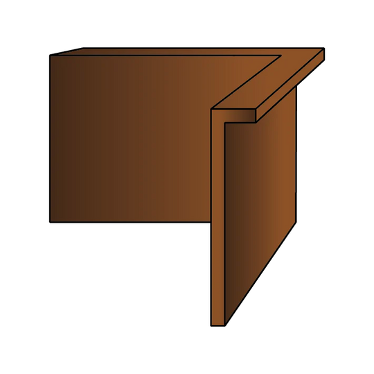 Hjørne for bedkant med bøyd kant