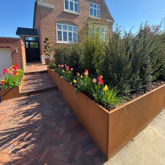 Støttemur i cortenstål