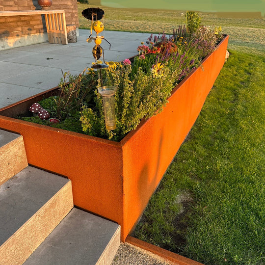 Spesialmål: Plantekasser lang modell +200 cm (uten bunn)