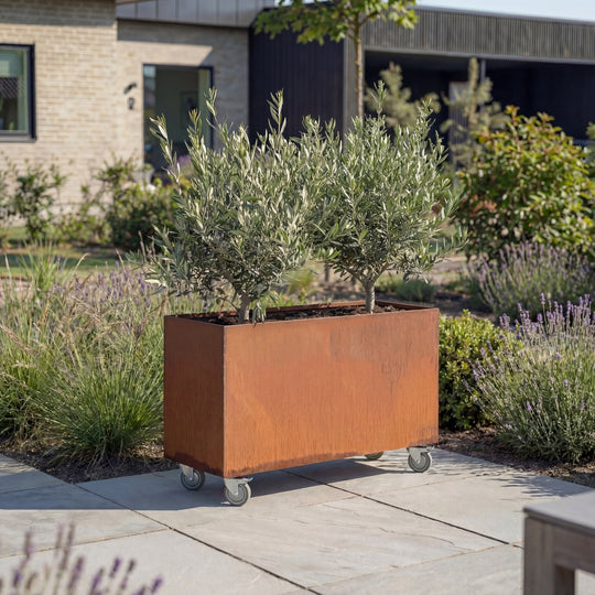 Plantekasse med hjul