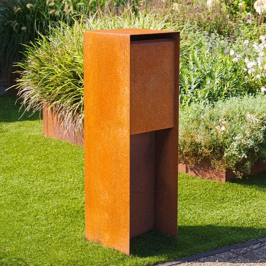 Cortenstål postkasse, design modell