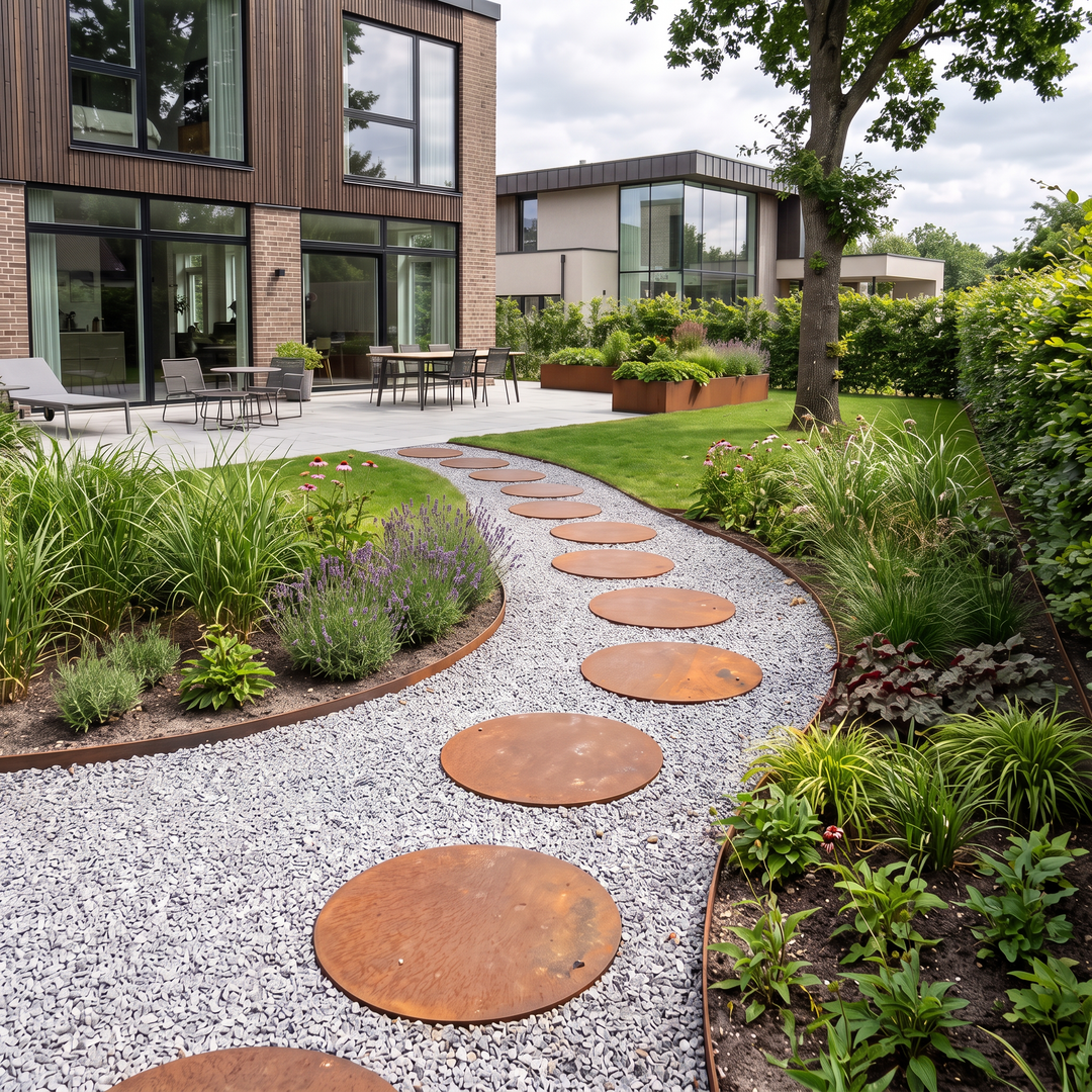 Trinnsteiner i cortenstål