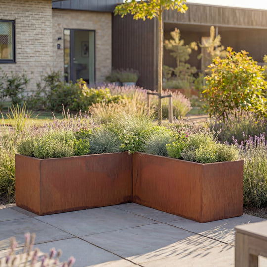 Hjørne-/vinkelplantekasse