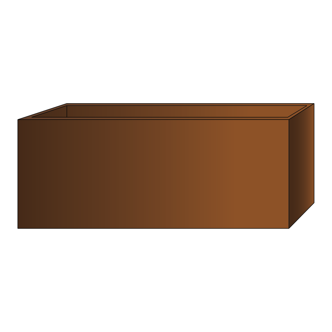 Spesialmål: Plantekasse med bunn i 6 mm cortenstål – eksklusiv modell