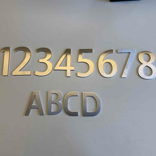 Standard husnummer i rustfritt stål