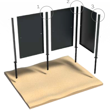 Gjerde i cortenstål, enkel modell, 1100 mm bredt