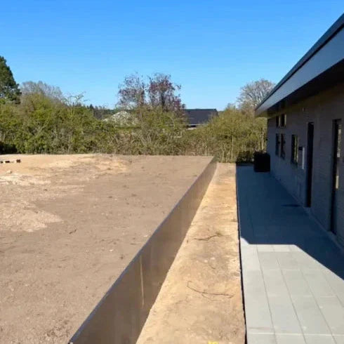 Støttemur i cortenstål