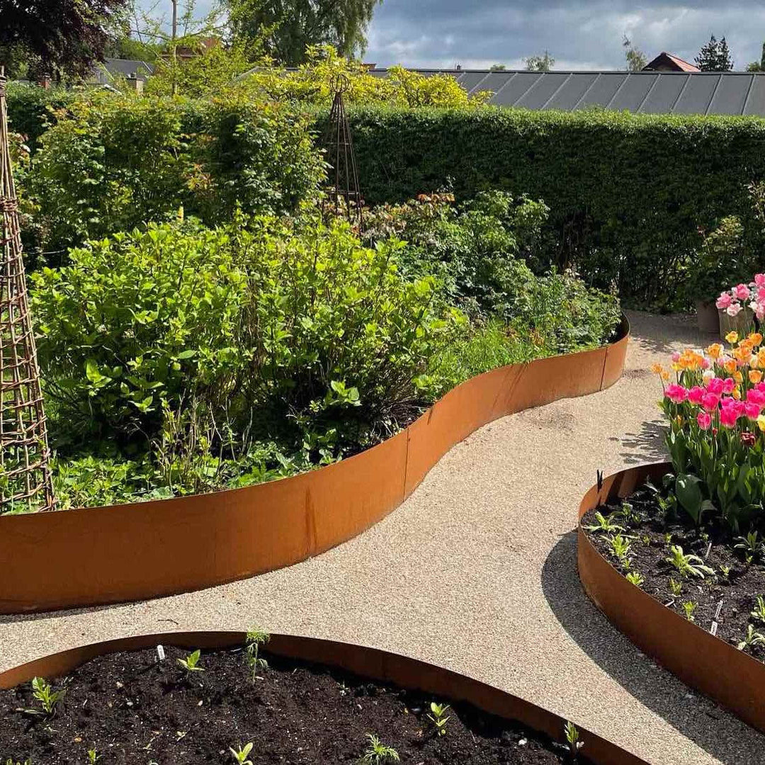 Bedkant i 3 mm cortenstål