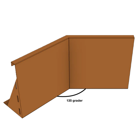 Innvendig hjørne for støttemur i cortenstål