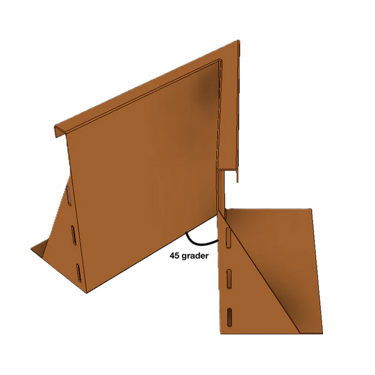 Innvendig hjørne for støttemur i cortenstål