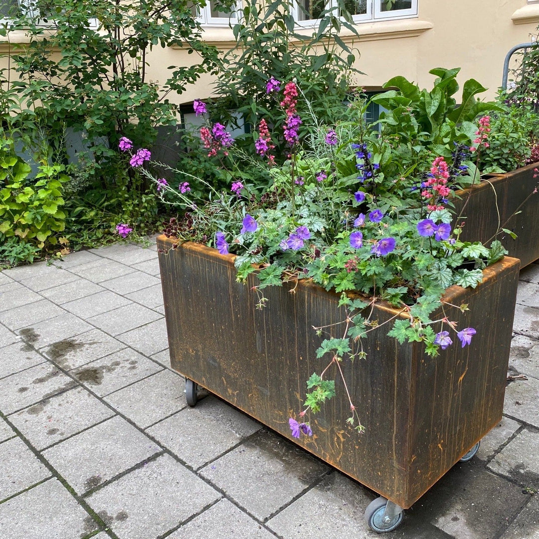 Plantekasse med hjul