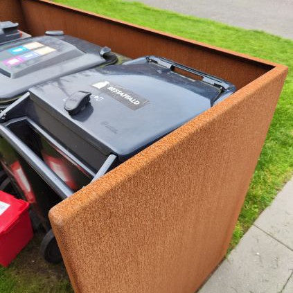 Søppelkasseskjuler cortenstål - enkel modell