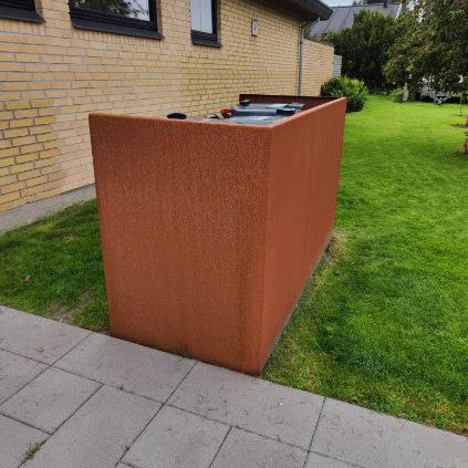 Søppelkasseskjuler cortenstål - enkel modell