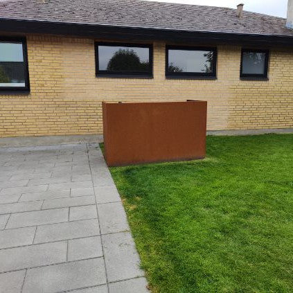 Søppelkasseskjuler cortenstål - perforert modell