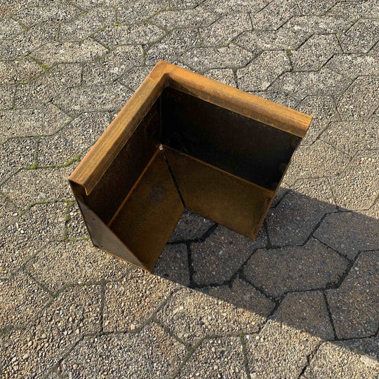 Utvendig hjørne for støttemur i cortenstål